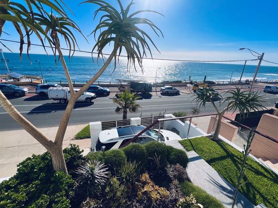 Wide view from the balcony over the front garden and West Coast Drive to the ocean